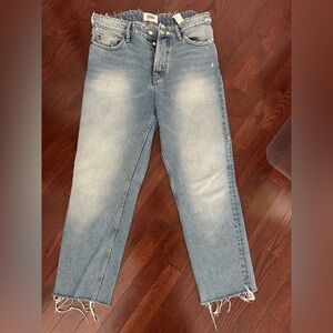 Zara Women's Straight Jeans in Light Blue